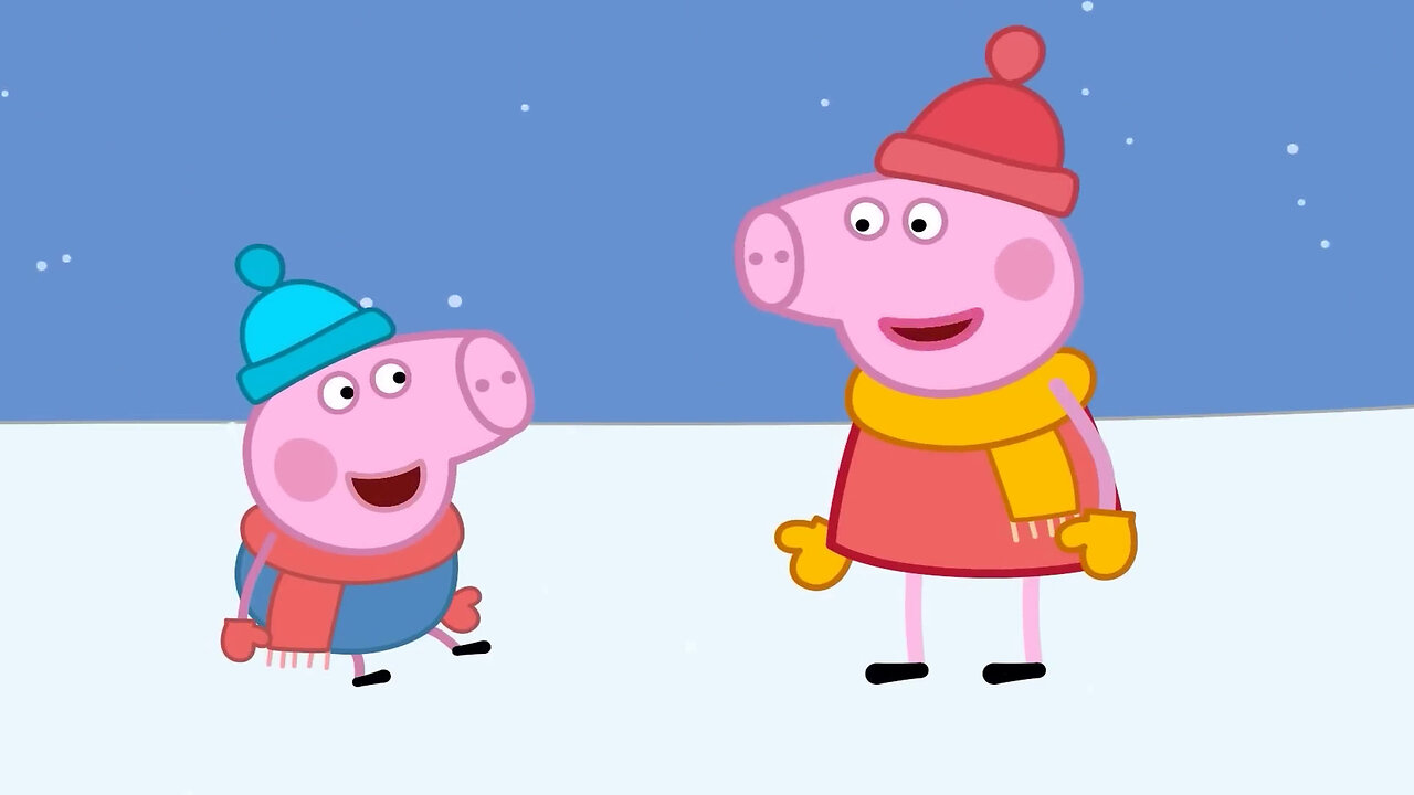 Peppa Pig is playing in the snow | Peppa Pig Funny Animation