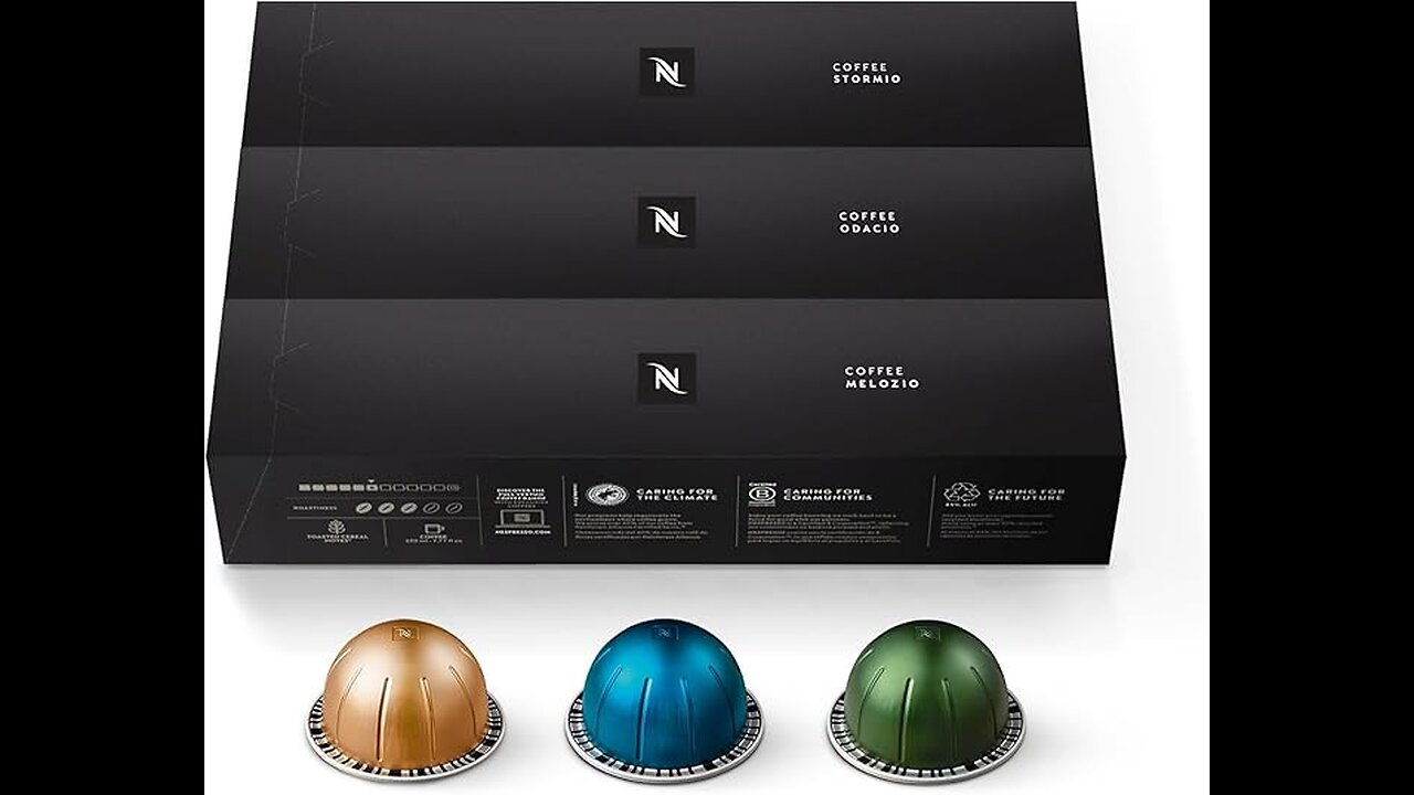 Nespresso Capsules Vertuo, Variety Pack, Medium and Dark Roast Coffee, 30 Count Coffee Pods