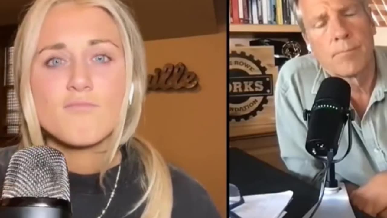 Riley Gaines talks to Mike Rowe part 4 of 18 -- Girls are forced to change in locker room with men