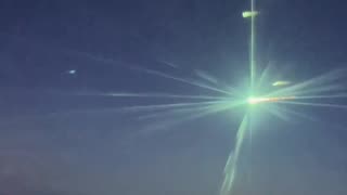 A meteor seen from a plane
