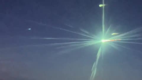 A meteor seen from a plane