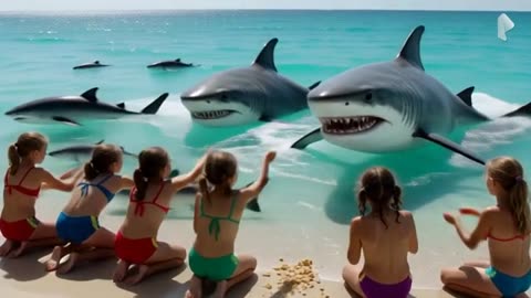 Children feed Sharks