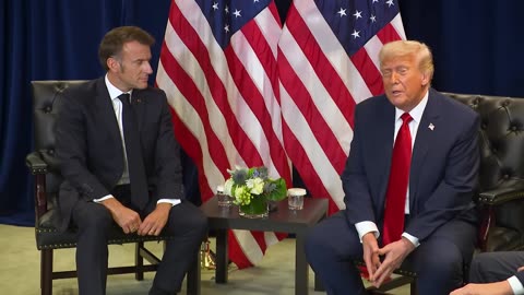 President Trump Hold a Meeting With the President of France, September 22, 2025