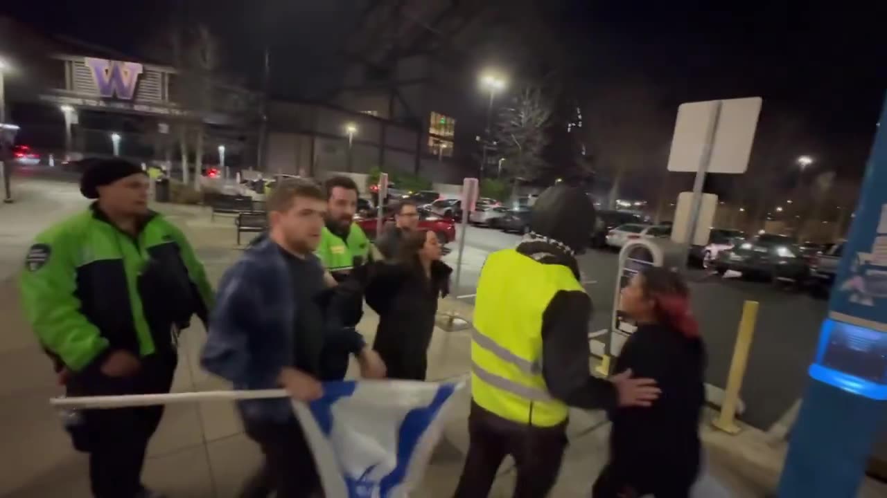 Violent Antifa & far-left militants gathered to try to shut down a pro-Israel