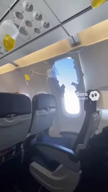 Terrifying Moment: Plane Window Blows Out Mid-Flight!