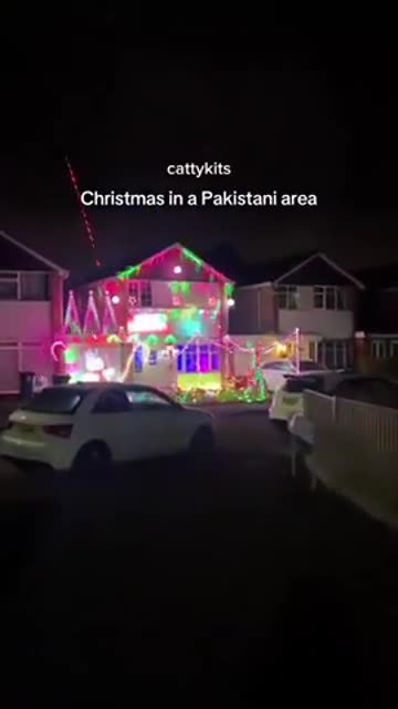 Christmas in Sparkhill Birmingham UK, a mainly Pakistani area
