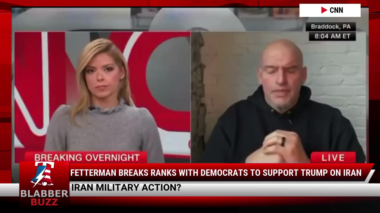 Fetterman Breaks Ranks With Democrats to Support Trump On Iran