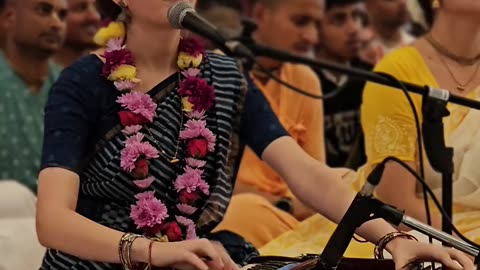 Temple kirtan at Iskcon Chennai, India January 2025