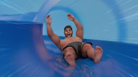 He_Got_Stuck_In_A_Water_Slide_😰