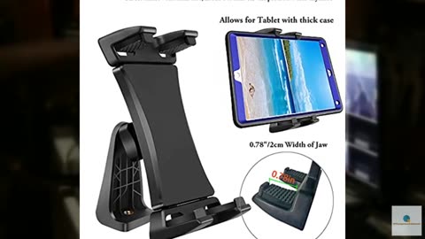 IPad Tripod Mount Adapter 360 Degree Rotatable Universal Tablet Clamp Holder for