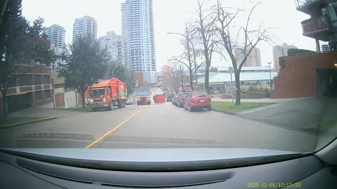 Runaway Dumpster Hits Several Cars