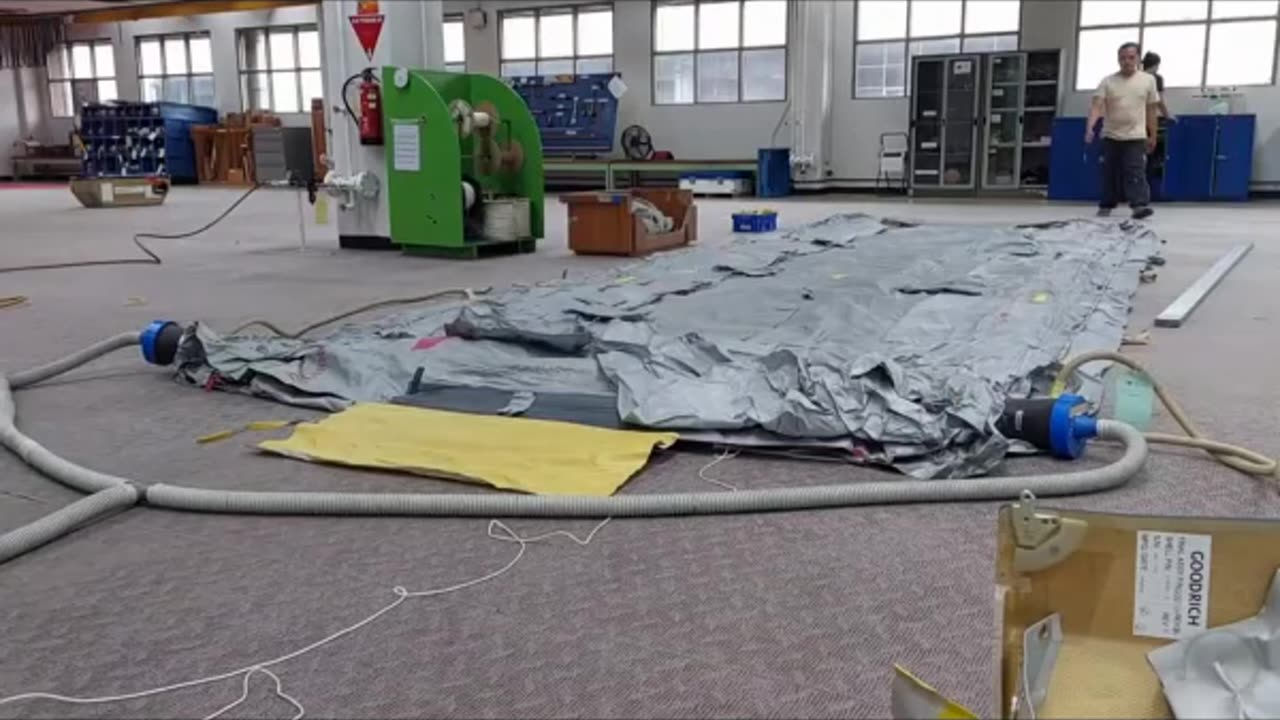 Watch Funny How Escape Slide Folding #Aviation #Flying #AeroArduino