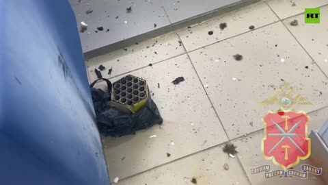 Woman sets off fireworks inside Russian bank office