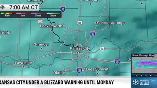 'Thunder Snow' reported in Kansas City, Missouri as the city is hit with a blizzard.