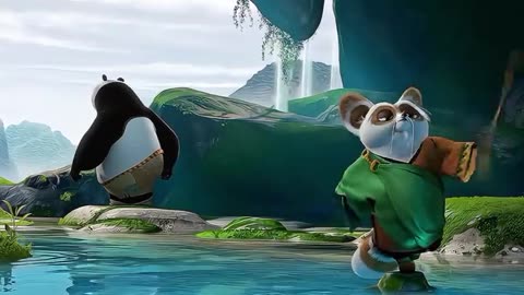 Funny animated clip . Panda