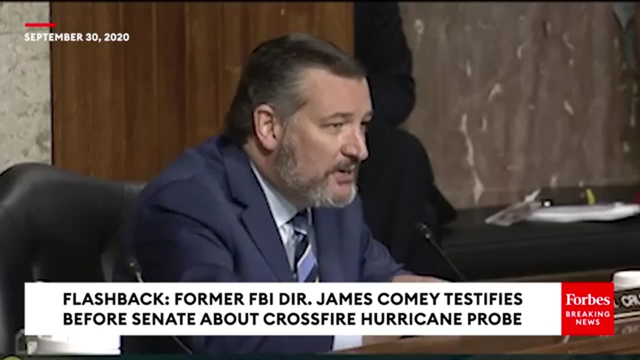 Moment between Ted Cruz And James Comey that Is Central To DOJ Charge