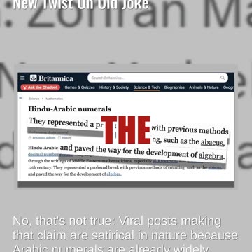 Fact Check: Arabic Numerals Joke Posts About Zohran Mamdani Are New Twist On Old Joke