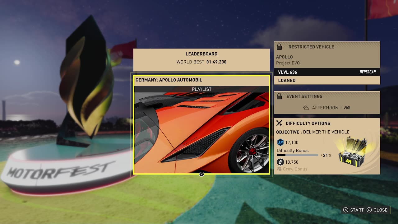 motorfest while got tome