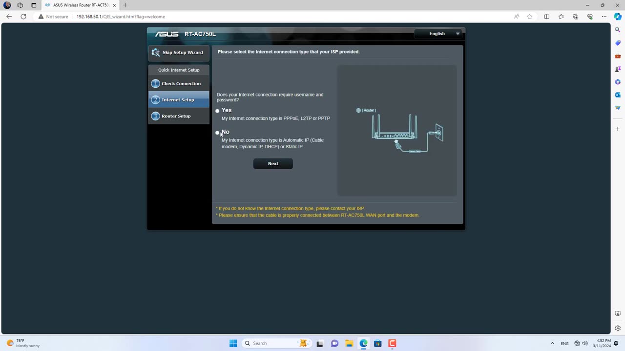 ASUS Connect Router A to Router B