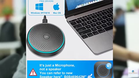 Conference USB Microphone, ANSTEN Omnidirectional Condenser PC Mic Pick Up Voice