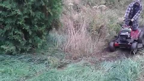 Lawn tractor mud mower september 2014