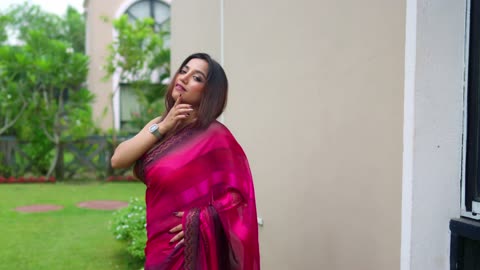 Cinematic Garden & Poolside Fashion Shoot with Modhubani _ 4K Ultra HD