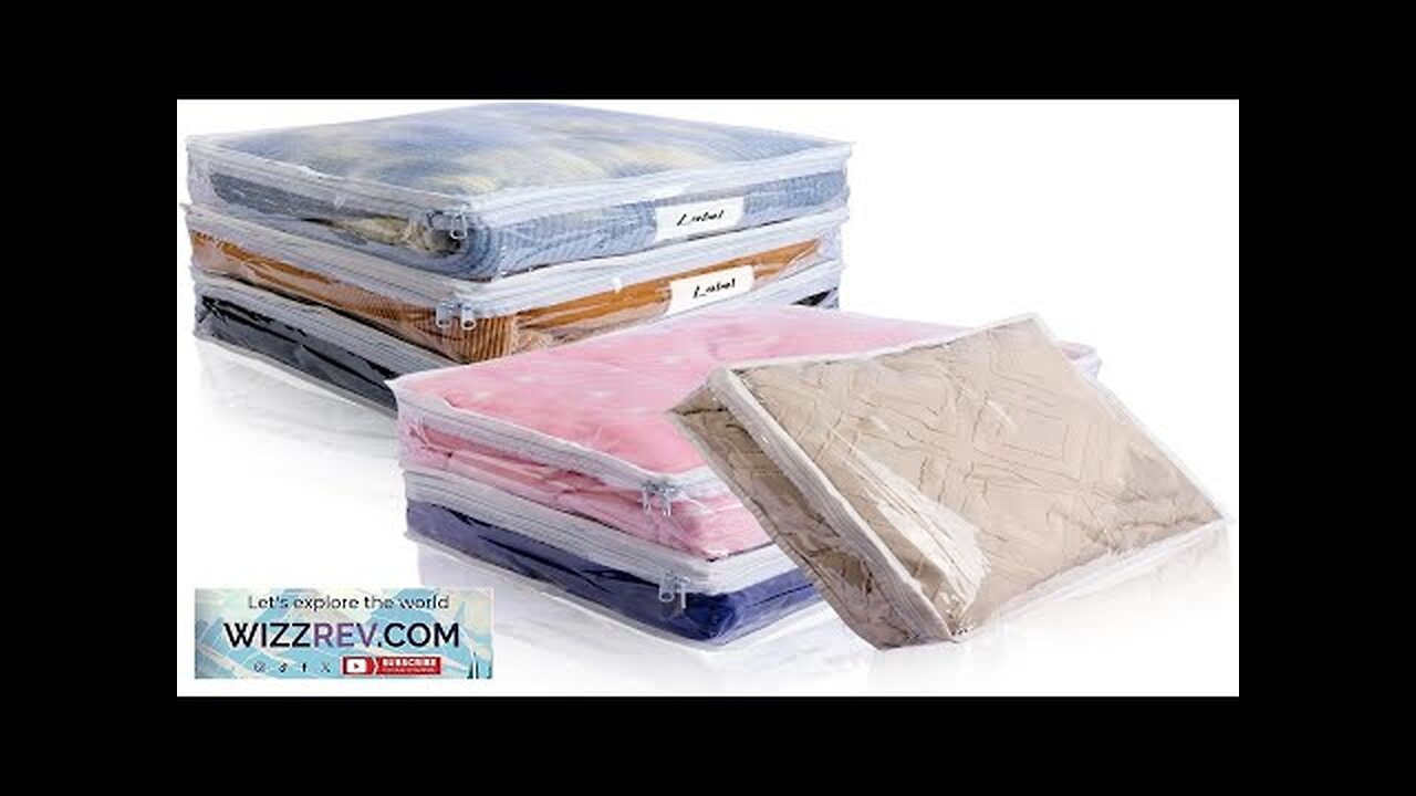 Clear Zippered Storage Bags 6 Packs Plastic Storage Bags Sweater Storage Bags Review