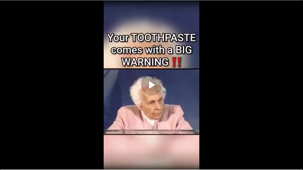 🚨TOOTHPASTE: A slew of DANGEROUS compounds including FLUORIDE‼️