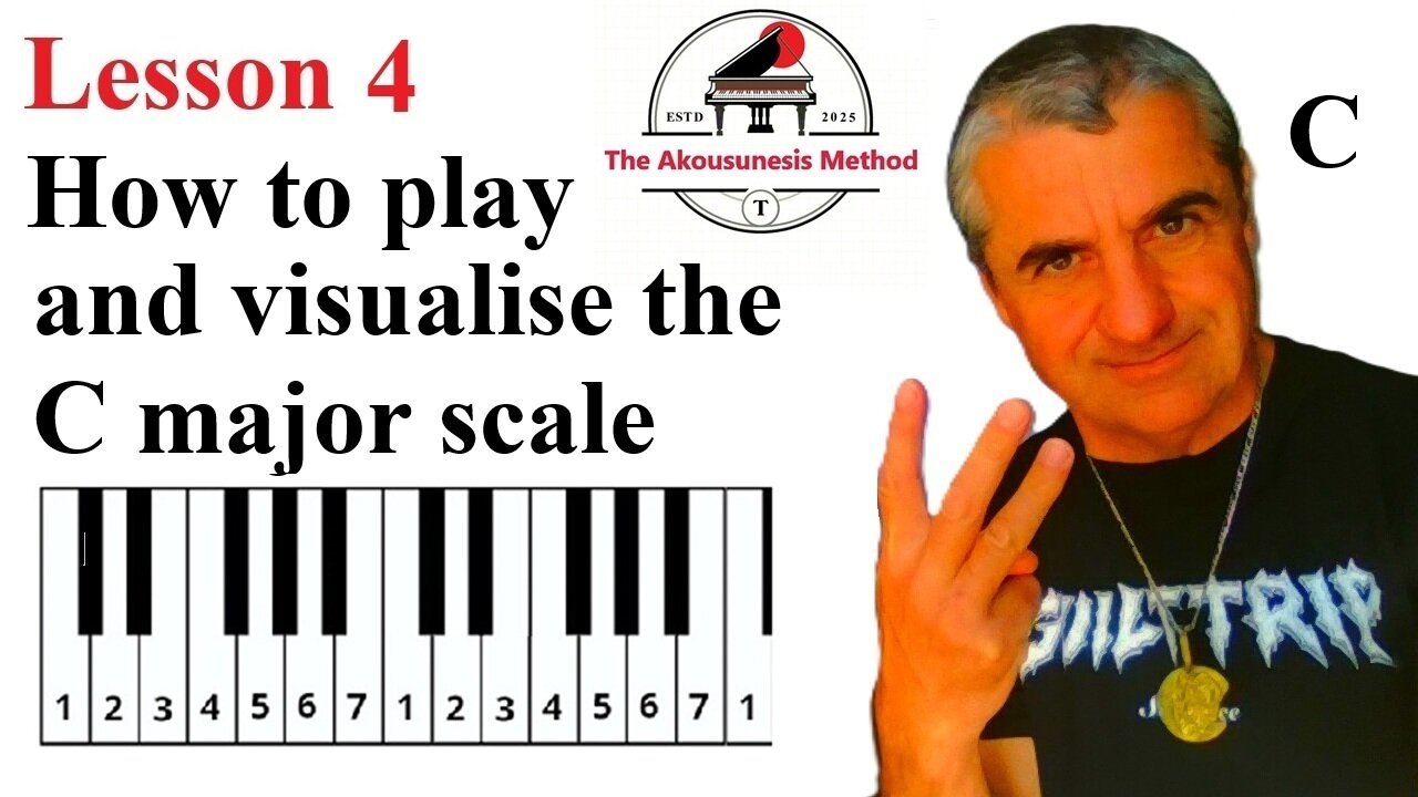 Lesson How to play and visualise the C major scale