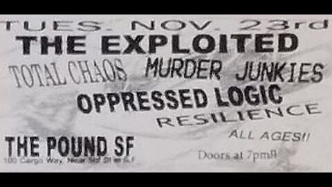 The Murder Junkies - Live At The Pound. San Francisco, CA (November 23, 2004)