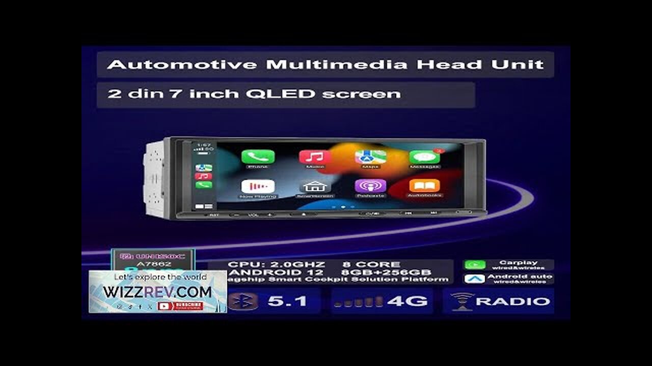 Universal Double 2 Din 7 Inch Car Radio Wireless Wired Android Auto Review