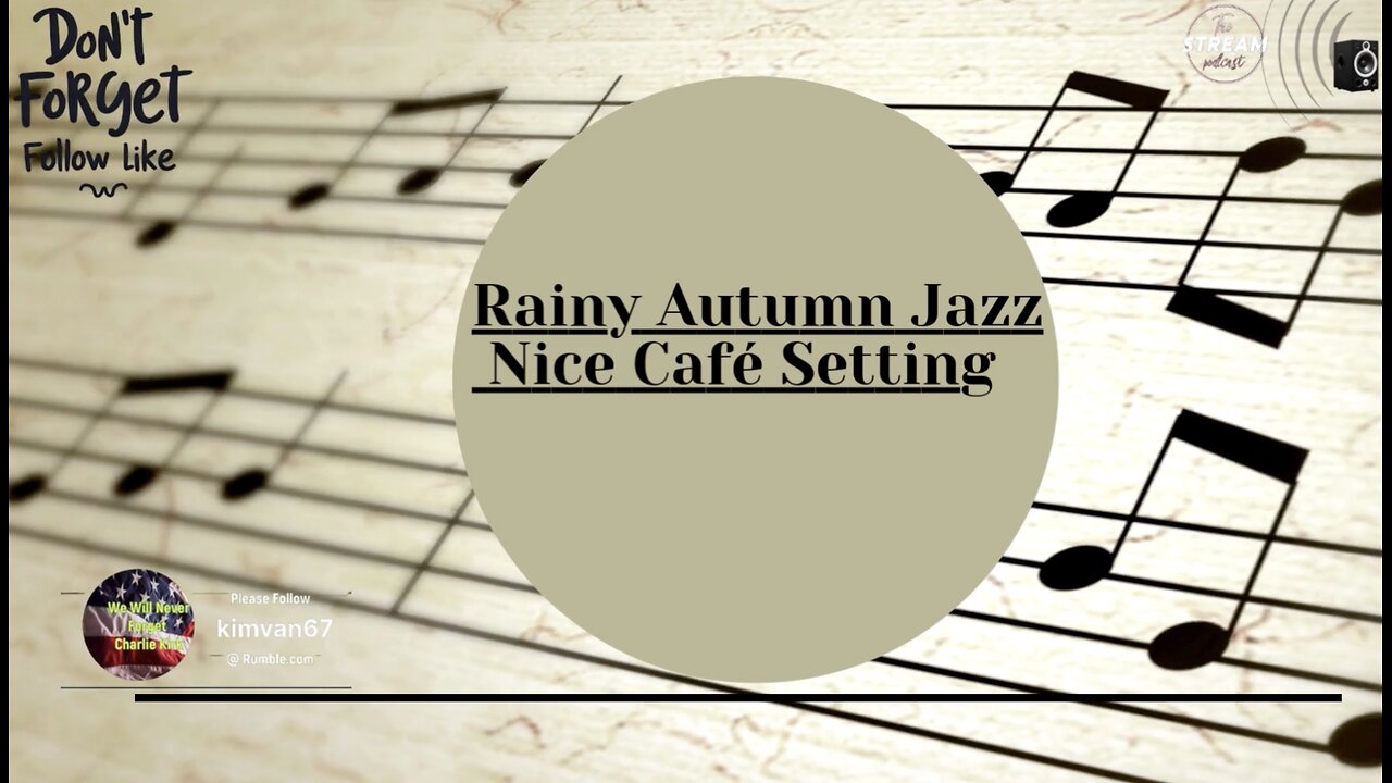 Rainy Autumn Jazz Nice Café Setting.