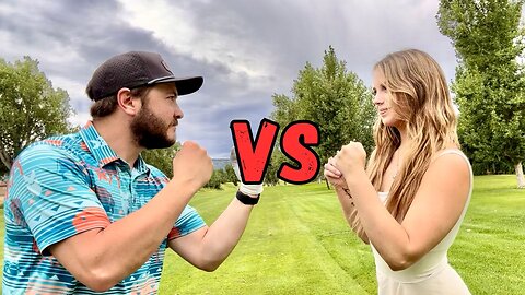 Can I Beat my Fiancé in a GOLF Match if she Starts on the GREEN? | Chirpers Golf