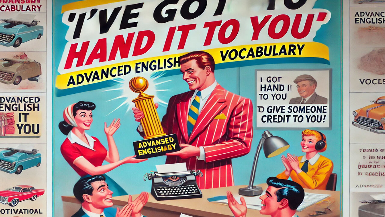 Vocabulary and Pronunciation "I gotta hand it to you" Advanced English