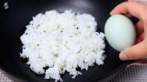 1 bowl of rice with eggs! I've never had such simple and delicious leftover rice