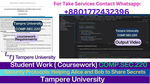 Client Work (Coursework)COMP.SEC.220 Security Protocols & Functional Encryption| Tampere University