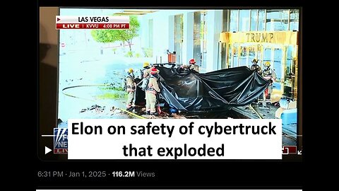 Elon highlights cybertruck explosion being safer than usual truck