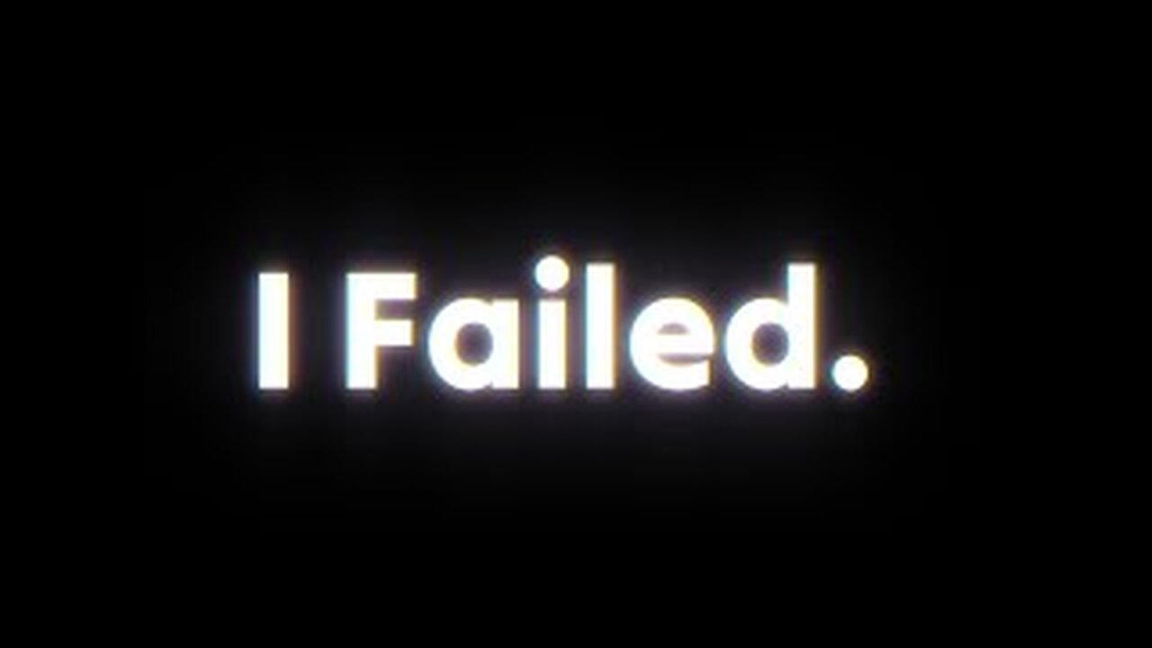 I failed as a content creator...