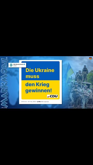 "Die Ukraine muss den Krieg gewinnen!" (Original-Tweet der CDU nach dem Wahlsieg)