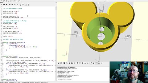 Episode 16: Making a Mikey Mouse doorbell with OpenSCAD (Tutorial)