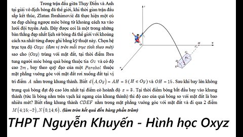 THPT Nguyễn Khuyến: Trong trận đấu giữa Thụy Điển và Anhtại giải vô địch bóng đá thế giới, khi thời