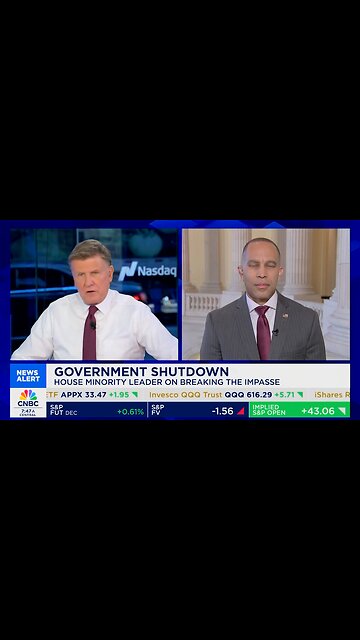 Hakeem Jeffries PRESSED On Gov't Shutdown