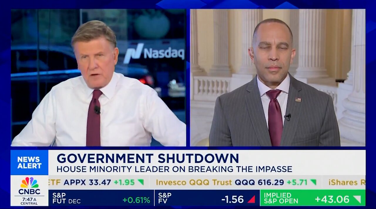 Hakeem Jeffries PRESSED On Gov't Shutdown