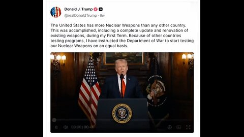 🚨💥 Trump orders IMMEDIATE nuclear weapons testing