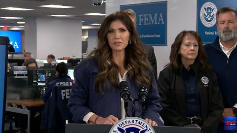 Sec. Noem holds press conference on winter weather, shooting
