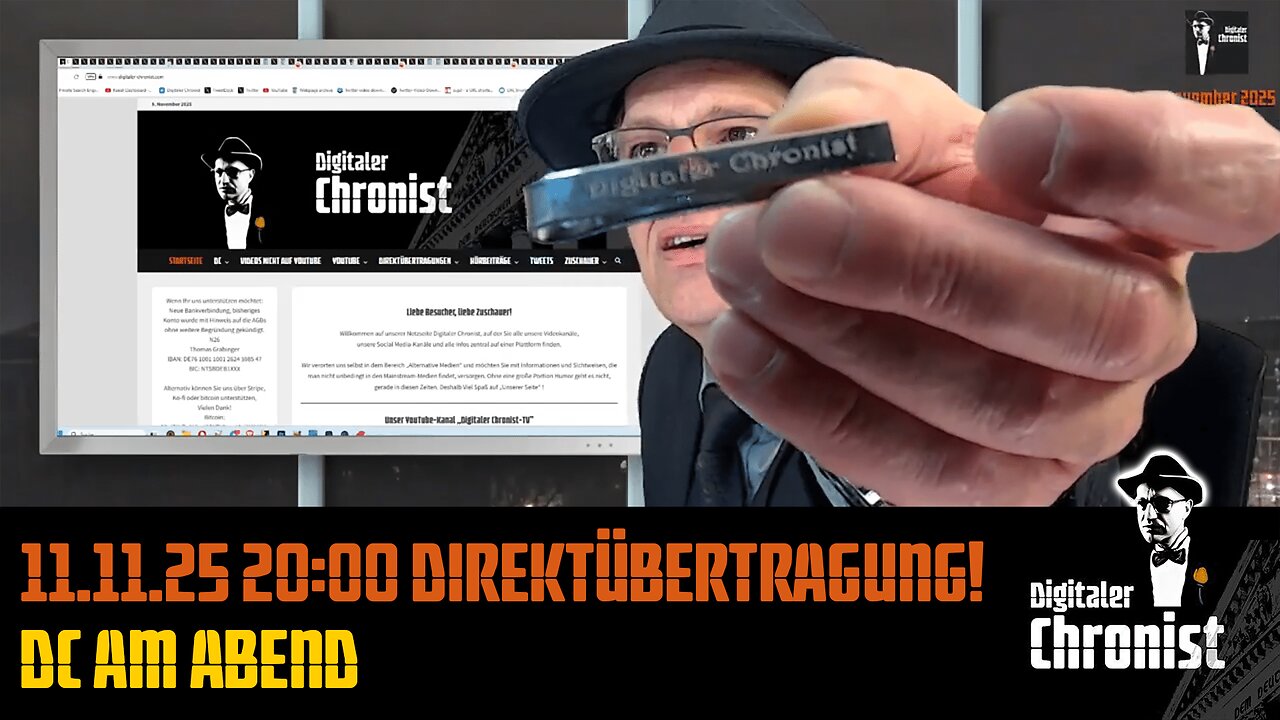 Aufzeichnung vom 11.11.25 Direktübertragung! DC am Abend