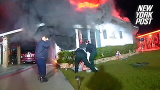 Screaming man pulled from house fire: 'My ass is burning up!'