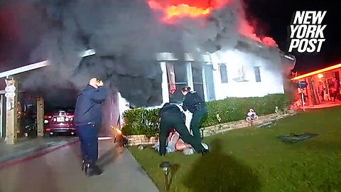 Screaming man pulled from house fire: 'My ass is burning up!'