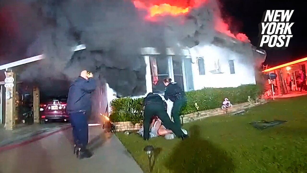 Screaming man pulled from house fire: 'My ass is burning up!'