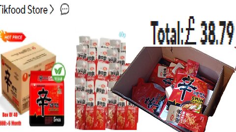 #korean , Vegan Snack Hot Spicy plus, noodles,